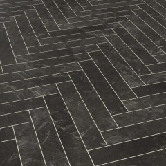 karndean knight tile midnight marble st28 - sm herringbone (stickdown)